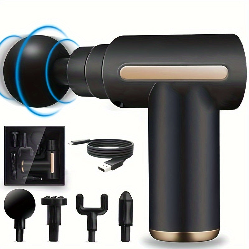Pistolet de Massage Électrique Portable - Écran LED Digital & Embouts Interchangeables