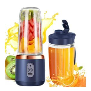 Blender Portable Rechargeable USB 380ml - 2 Gobelets + Brosse - Mixeur Smoothie