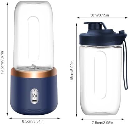 Blender Portable Rechargeable USB 380ml - 2 Gobelets + Brosse - Mixeur Smoothie